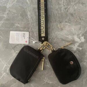 Brand new with tags Lululemon dual pouch keychain